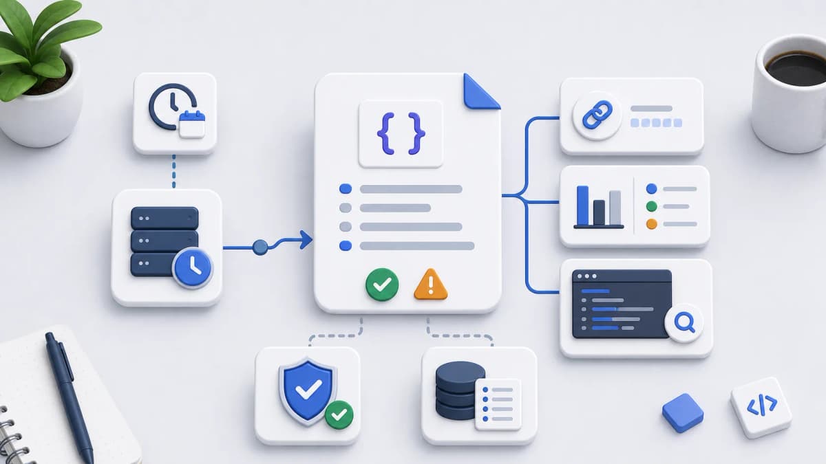 Response-design board with status, response document, correlation link, application logs, and secret-hygiene shield.